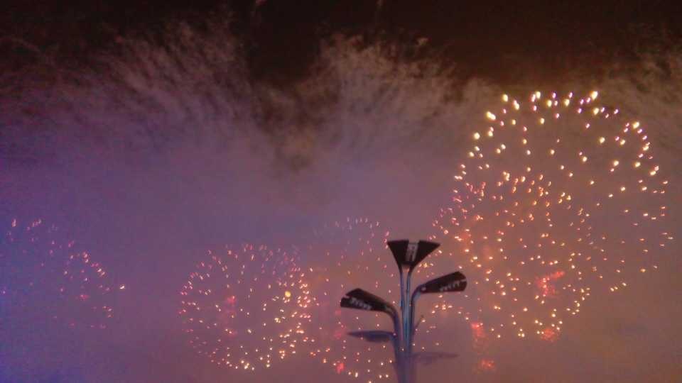 2015年武清南湖公園 水幕電影